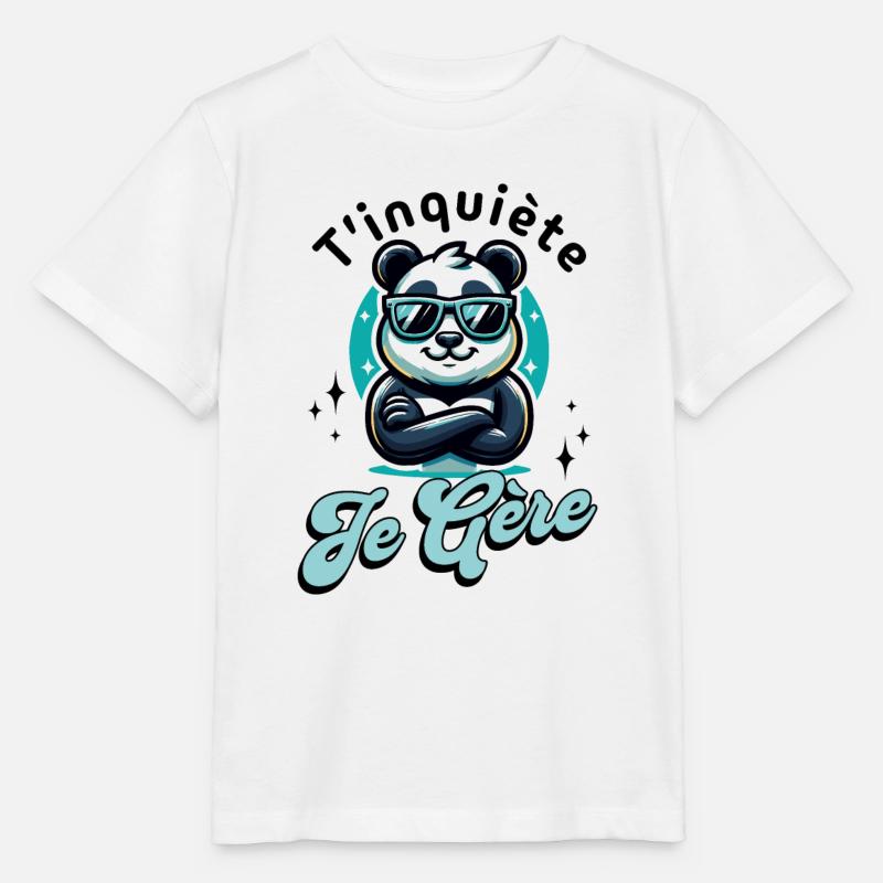 Keine Sorge, ich schaffe Panda cooles Geschenk Humor - Stanley/Stella Kinder T-Shirt MINI CREATOR  - Weiß