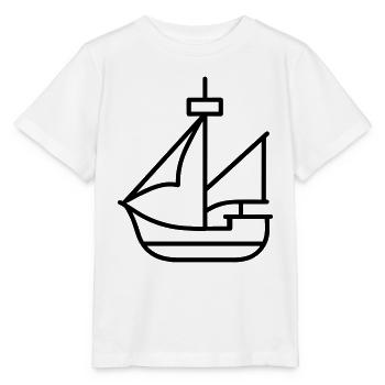 Bateau pirate - T-shirt bio MINI CREATOR Stanley/Stella Enfant - blanc - Devant - Maike (125cm)