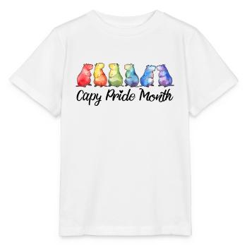 Capy Pride Month Capybara Gay Lesbienne LGBTQ - T-shirt bio MINI CREATOR Stanley/Stella Enfant - blanc - Devant - Maike (125cm)