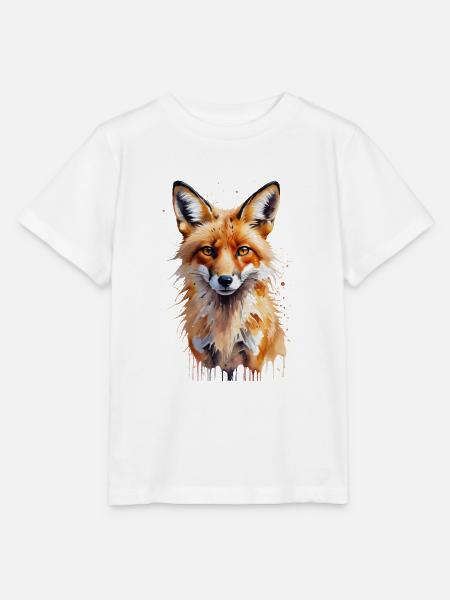 Verspieltes Fuchs Aquarell - Stanley/Stella Kinder T-Shirt MINI CREATOR  - Weiß