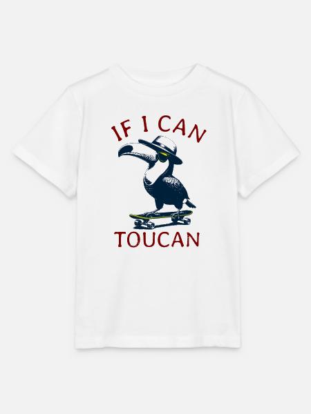 If I can, Toucan - Stanley/Stella Kinder T-Shirt MINI CREATOR - Weiß