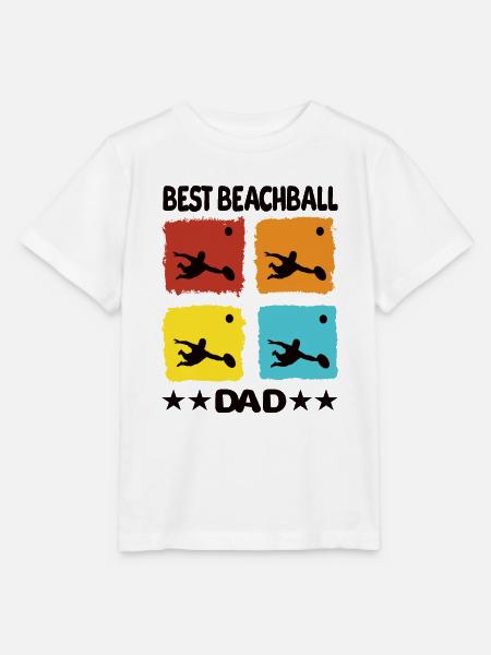 Best Beachball Dad - Stanley/Stella Kinder T-Shirt MINI CREATOR  - Weiß