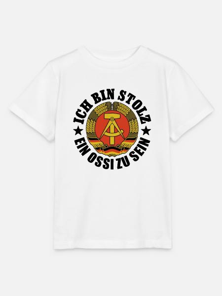 Ich bin stolz, ein Ossi zu sein, DDR, Geschenk - Stanley/Stella Kinder T-Shirt MINI CREATOR - Weiß