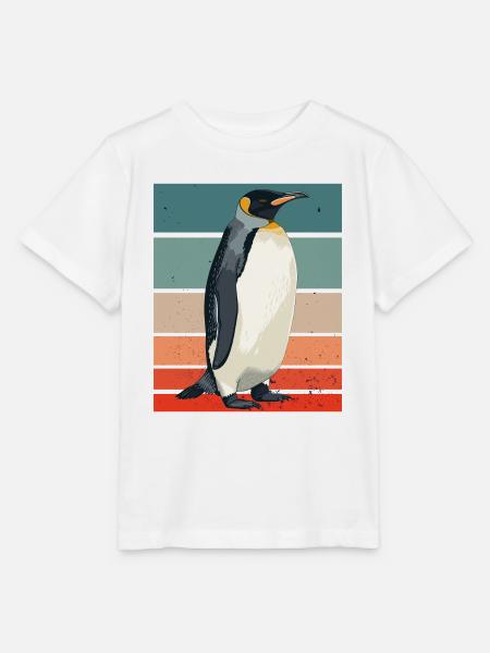Pinguin Retro - Stanley/Stella Kinder T-Shirt MINI CREATOR - Weiß