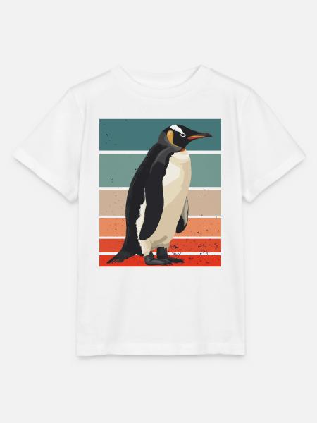 Penguin Retro - Stanley/Stella Kinder T-Shirt MINI CREATOR - Weiß