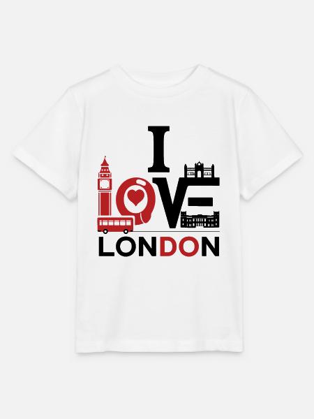 ICH LIEBE LONDON - Stanley/Stella Kinder T-Shirt MINI CREATOR - Weiß