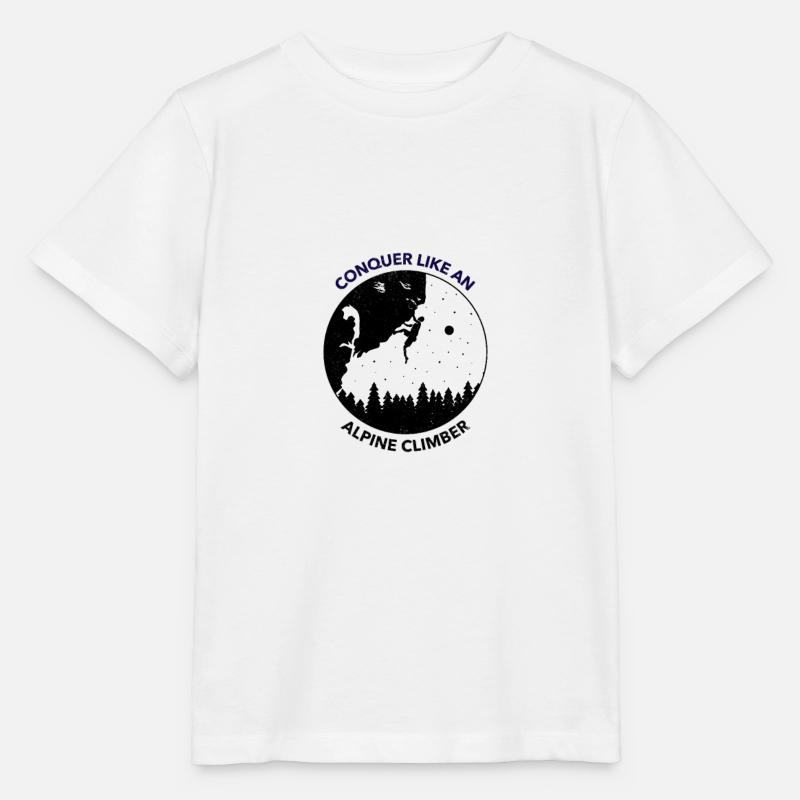 Conquérir comme un grimpeur alpin Design - T-shirt bio MINI CREATOR Stanley/Stella Enfant - blanc