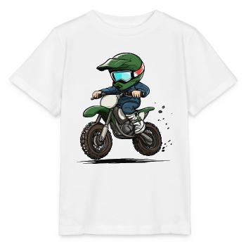 Motocross and dirt bike for kids - Stanley/Stella MINI CREATOR Kids’ T-Shirt - white - Front - Maike (125cm)