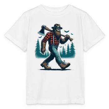 Holzfäller Forstwirt Bigfoot - Stanley/Stella Kinder T-Shirt MINI CREATOR  - Weiß - Vorne - Maike (125cm)
