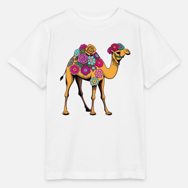 Kamel Blumen - Stanley/Stella Kinder T-Shirt MINI CREATOR  - Weiß