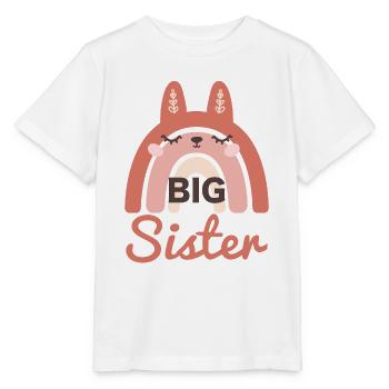 Grosse Schwester Hase Regenbogen sister-to-be - Stanley/Stella Kinder T-Shirt MINI CREATOR  - Weiß - Vorne - Maike (125cm)