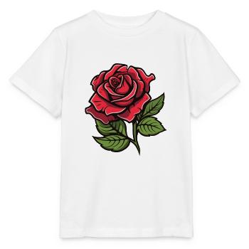 Rose Blume Liebe - Stanley/Stella Kinder T-Shirt MINI CREATOR  - Weiß - Vorne - Maike (125cm)