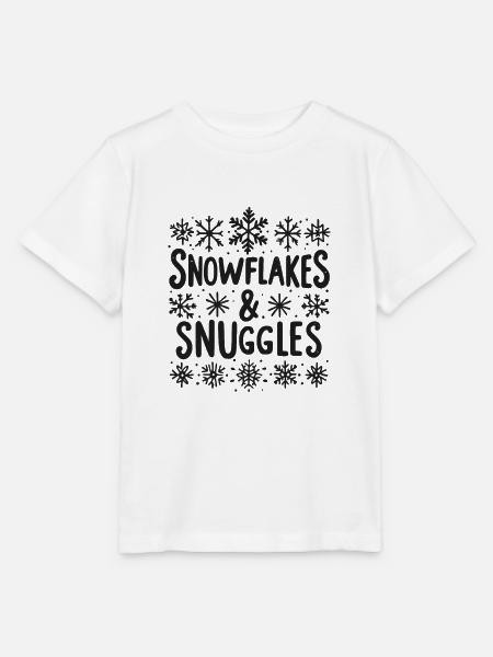 Schneeflocken und Kuscheln - Stanley/Stella Kinder T-Shirt MINI CREATOR - Weiß