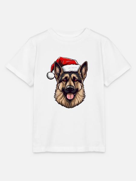 Schäferhund Hund Kopf Weihnachten Portät - Stanley/Stella Kinder T-Shirt MINI CREATOR  - Weiß