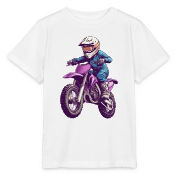 Motocross and dirt bike for kids - Stanley/Stella MINI CREATOR Kids’ T-Shirt - white - Front - Maike (125cm)