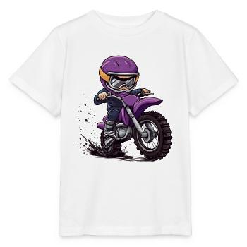 Motocross and dirt bike for kids - Stanley/Stella MINI CREATOR Kids’ T-Shirt - white - Front - Maike (125cm)