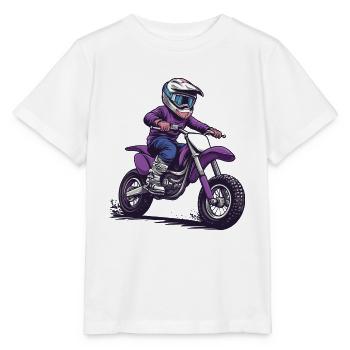 Motocross and dirt bike for kids - Stanley/Stella MINI CREATOR Kids’ T-Shirt - white - Front - Maike (125cm)