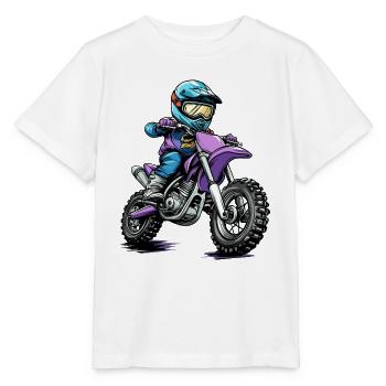 Motocross and dirt bike for kids - Stanley/Stella MINI CREATOR Kids’ T-Shirt - white - Front - Maike (125cm)