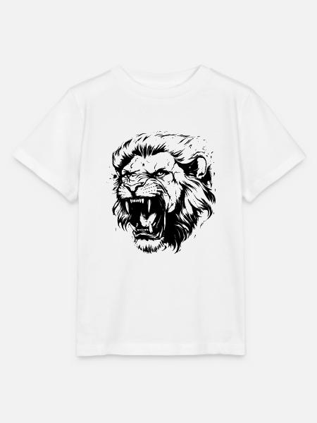 Löwe Kopf - Stanley/Stella Kinder T-Shirt MINI CREATOR - Weiß