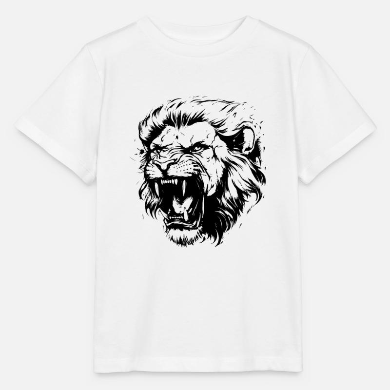 Tête de Lion - T-shirt bio MINI CREATOR Stanley/Stella Enfant - blanc