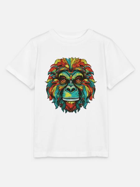 Gorilla Portrait - Stanley/Stella Kinder T-Shirt MINI CREATOR - Weiß