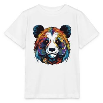 Panda Porträt - Stanley/Stella Kinder T-Shirt MINI CREATOR  - Weiß - Vorne - Maike (125cm)