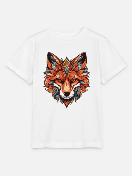 Fuchs Portrait - Stanley/Stella Kinder T-Shirt MINI CREATOR - Weiß