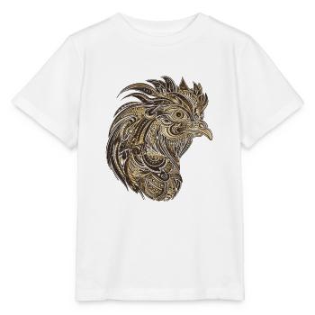 Hahn Porträt - Stanley/Stella Kinder T-Shirt MINI CREATOR  - Weiß - Vorne - Maike (125cm)