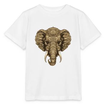 Elefant Porträt - Stanley/Stella Kinder T-Shirt MINI CREATOR  - Weiß - Vorne - Maike (125cm)
