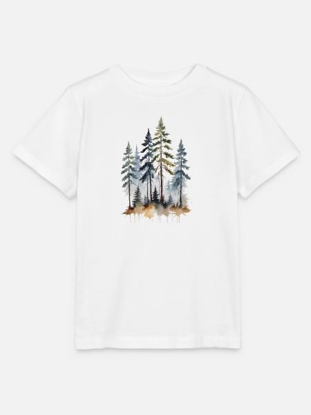 Waldtöne: Aquarell Kiefern - Stanley/Stella Kinder T-Shirt MINI CREATOR - Weiß