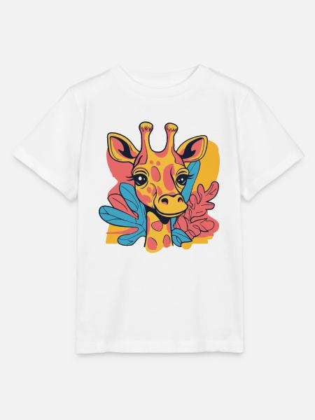 Giraffe - Stanley/Stella Kinder T-Shirt MINI CREATOR - Weiß