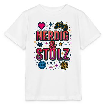 Nerdy & Proud - Stanley/Stella MINI CREATOR Kids’ T-Shirt - white - Front - Maike (125cm)