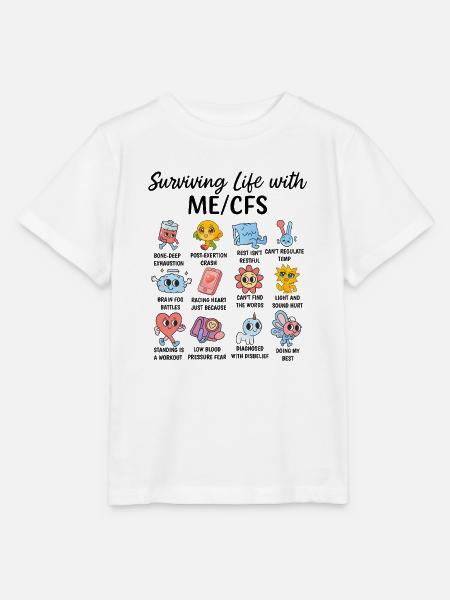 ME/CFS Alltag überleben – Symptom Comic - Stanley/Stella Kinder T-Shirt MINI CREATOR  - Weiß