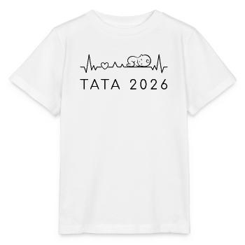 Future Tata 2026 Battement Cœur Annonce Grossesse - T-shirt bio MINI CREATOR Stanley/Stella Enfant - blanc - Devant - Maike (125cm)