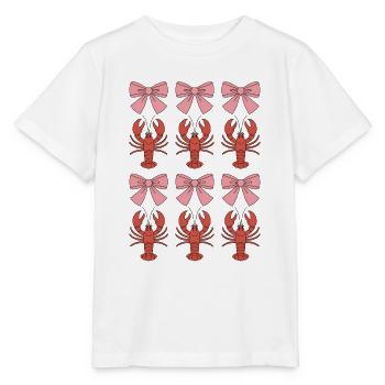 Coquette Lobster Bows Pattern - Stanley/Stella MINI CREATOR Kids’ T-Shirt - white - Front - Maike (125cm)