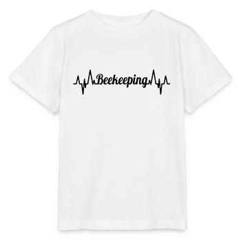 Beekeeping ECG Heart palpitations - Stanley/Stella MINI CREATOR Kids’ T-Shirt - white - Front - Maike (125cm)