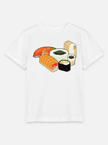 Sushi Illustration - Stanley/Stella Kinder T-Shirt MINI CREATOR  - Weiß