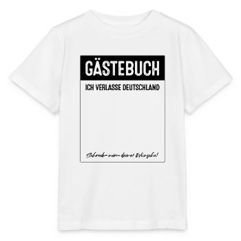 Gästebuch Auswandern Auslandsjahr Auslandssemester - Stanley/Stella Kinder T-Shirt MINI CREATOR  - Weiß - Vorne - Maike (125cm)