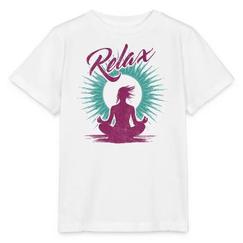 Yoga Relax - The well-being of meditation - Stanley/Stella MINI CREATOR Kids’ T-Shirt - white - Front - Maike (125cm)