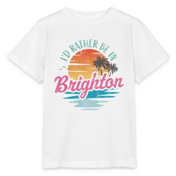 Je préfère être à Brighton - T-shirt bio MINI CREATOR Stanley/Stella Enfant - blanc - Devant - Maike (125cm)