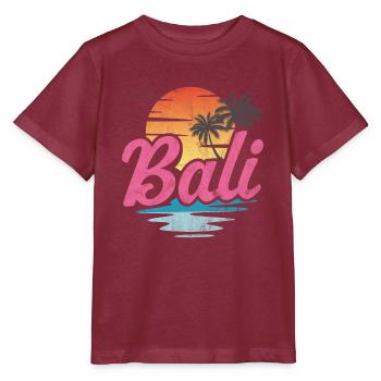 Plage de Bali - T-shirt bio MINI CREATOR Stanley/Stella Enfant - bordeaux - Devant - Kain (125cm)