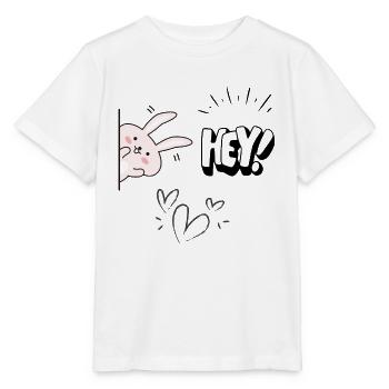 Hé! Je suis là - T-shirt bio MINI CREATOR Stanley/Stella Enfant - blanc - Devant - Maike (125cm)