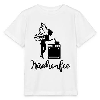 Beste Köchin Mama Oma Küche kochen backen Herd Fee - Stanley/Stella Kinder T-Shirt MINI CREATOR  - Weiß - Vorne - Maike (125cm)