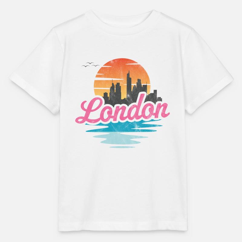 Ville de Londres - T-shirt bio MINI CREATOR Stanley/Stella Enfant - blanc