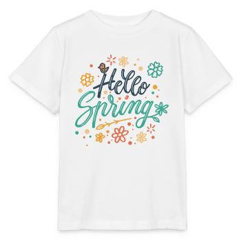 Hello Spring - T-shirt bio MINI CREATOR Stanley/Stella Enfant - blanc - Devant - Maike (125cm)
