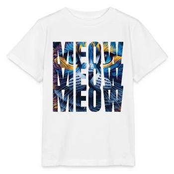Miau, Miau, Miau, Katze, Design - Stanley/Stella Kinder T-Shirt MINI CREATOR  - Weiß - Vorne - Maike (125cm)