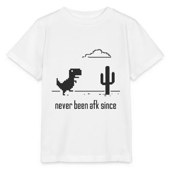 Jamais afk nerd internet wifi dino gambler - T-shirt bio MINI CREATOR Stanley/Stella Enfant - blanc - Devant - Maike (125cm)