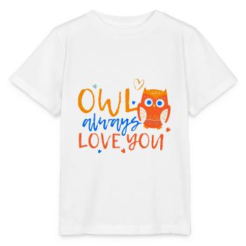 Chouette - t'aime toujours comme prédateur animal - T-shirt bio MINI CREATOR Stanley/Stella Enfant - blanc - Devant - Maike (125cm)