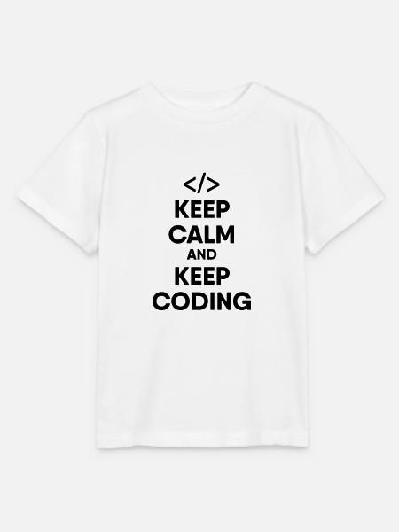 Programmierer Bleib Ruhig - Stanley/Stella Kinder T-Shirt MINI CREATOR  - Weiß