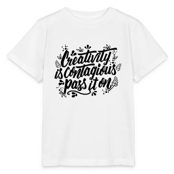 Kreativität ist ansteckend - Lehrer und Künstler - Stanley/Stella Kinder T-Shirt MINI CREATOR  - Weiß - Vorne - Maike (125cm)